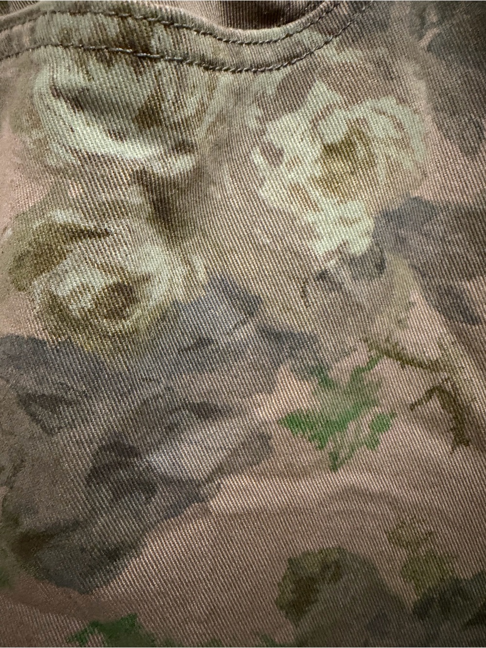 GAP Factory Olive Green Floral Barrel Jeans - Picture 8 of 8